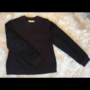 Tory Burch sparkle sleeve pullover